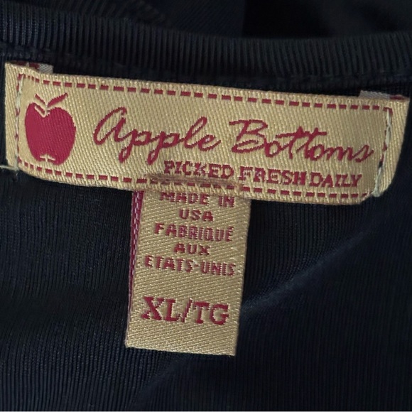 Apple Bottoms Black Skirt with Gold Embroidery - Picture 8 of 8